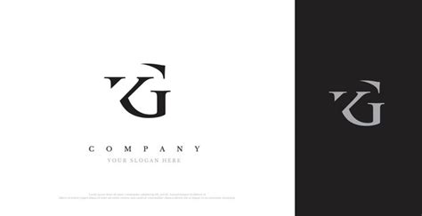 Premium Vector | Initial kg logo design vector