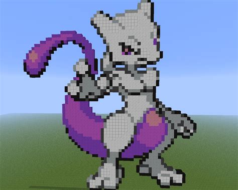 My Mewtwo Pixel Art Minecraft Project