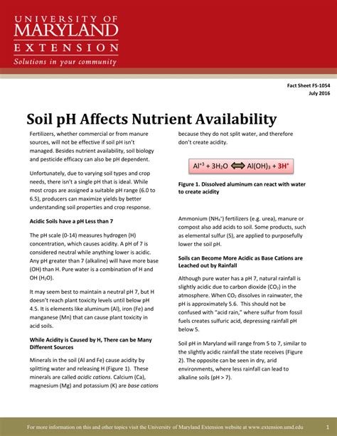 (PDF) Soil pH Affects Nutrient Availability