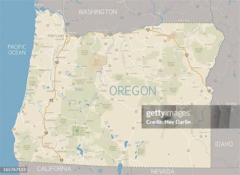 Oregon Highway Map Photos and Premium High Res Pictures - Getty Images