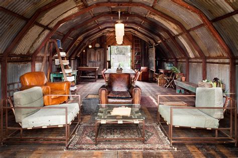 the inside of an old building with furniture