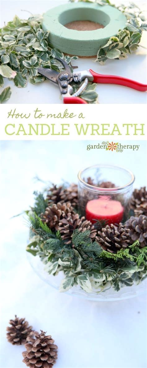 How to make a natural, elegant DIY Christmas candle wreath | Christmas ...