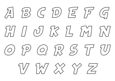 Abc Outline Alphabet Letters Printable