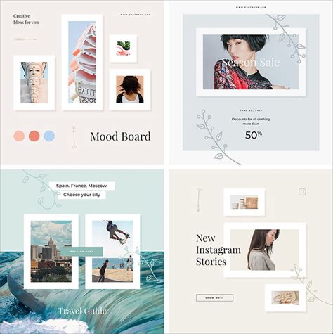 19 Free Instagram Square Templates For Social Media Influencers