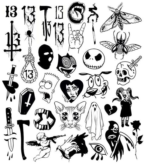 Printable Tattoo Flash Sheets