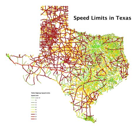 Texas Higher Speed Limits Map Texas Road Map Printable Maps | My XXX ...