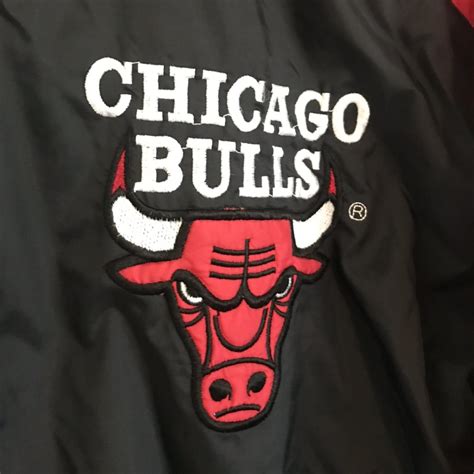 Vintage Chicago Bulls Jacket Vintage 90’s No size... - Depop