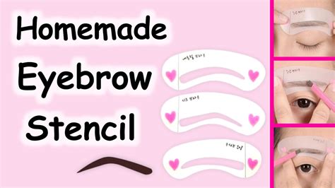 How to make eyebrow stencil at home | Diy eyebrow stencil | Homemade eyebrow filler - YouTube