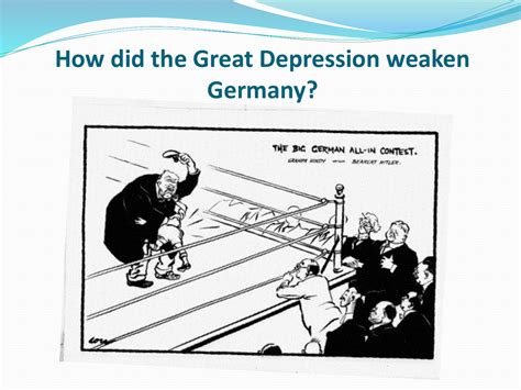 How did the Great Depression weaken Germany?