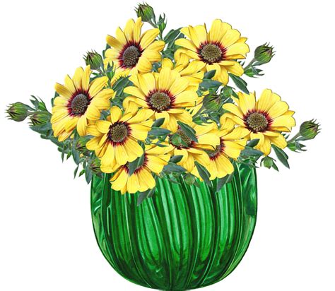 Download Flowers, Sunflowers, Vase. Royalty-Free Stock Illustration Image - Pixabay