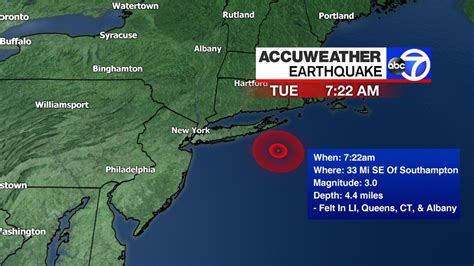 Minor earthquake recorded off South Shore of Long Island - ABC7 New York