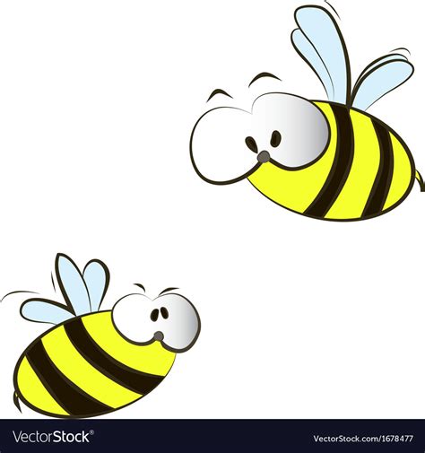 Funny cartoon bees Royalty Free Vector Image - VectorStock