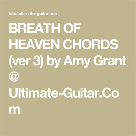 Breath Of Heaven Guitar Chords | Best Guitar Sheet Music