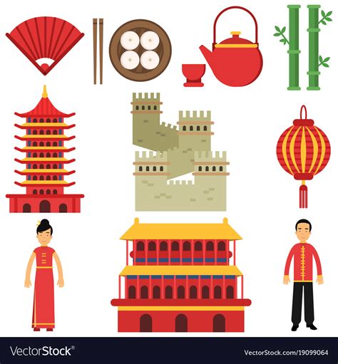 National cultural symbols of china sushi hand Vector Image