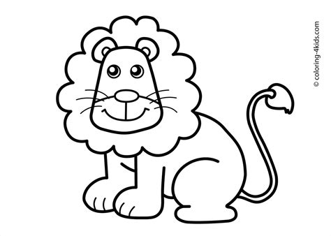 24+ Cute Lion Coloring Pages For Kids Full - Kindsmall