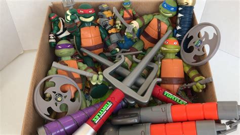 Box Full of Teenage Mutant Ninja Turtles Toys | Mutant XL Collection ...