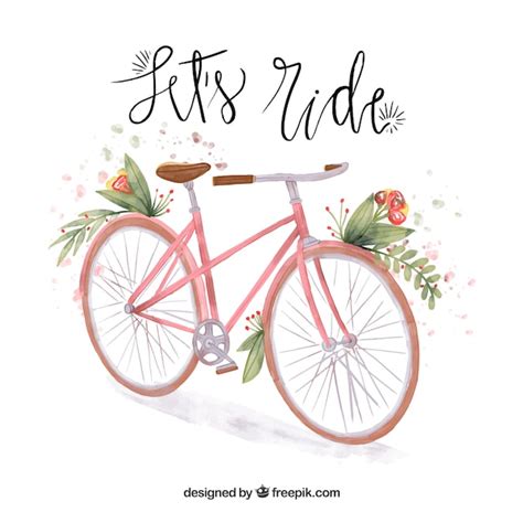 Premium Vector | Watercolor vintage bicycle background