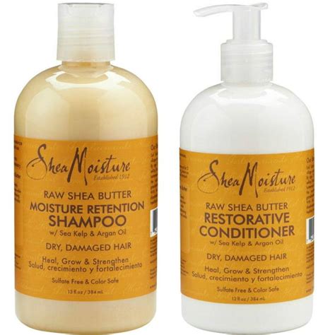 Shea Moisture Raw Shea Butter Restorative Shampoo & Conditioner Bundle ...