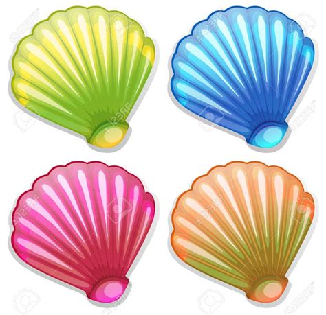 Colorful Seashell Clipart | Seashell clipart, Free clip art, Clip art