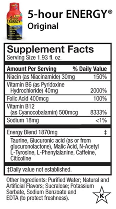 35 5 Hour Energy Nutrition Label - Labels Design Ideas 2020