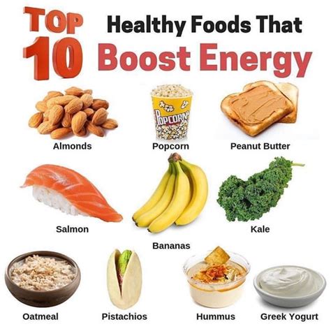 Boost energy foods