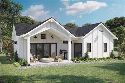 Plan 67756NWL: Elegant Modern Farmhouse Plan with Vaulted Ceiling | Thing 1