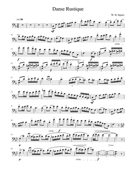 Danse Rustique Sheet music for Cello (Solo) | Musescore.com