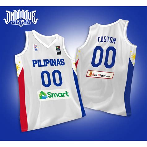 Basketball Jersey Gilas CUSTOM GILAS PILIPINAS White Jersey Customized ...