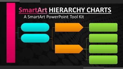 PowerPoint SmartArt Hierarchy Slides for Outlines, Agendas, and Flow Charts