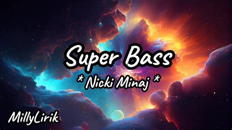 Super Bass - Nicki Minaj (Lyrics) - YouTube