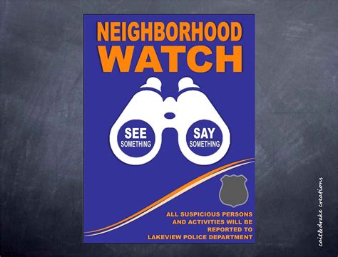 Neighborhood Watch Meeting Event Flyer, Church Community School Event, Neighborhood Safety ...