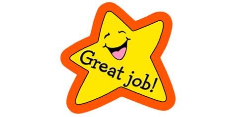 Great Job Gold Star Clip Art - Smithcoreview
