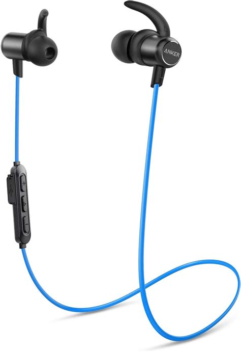 Anker Wireless Headphones, Upgraded SoundBuds Slim Workout Headphones Magnetic In-Ear Earbuds ...