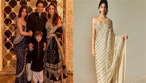 Shah Rukh Khan Drops A Cute Comment On Suhana's Saree Pics, Latter Reveals Gauri Khan Draped It