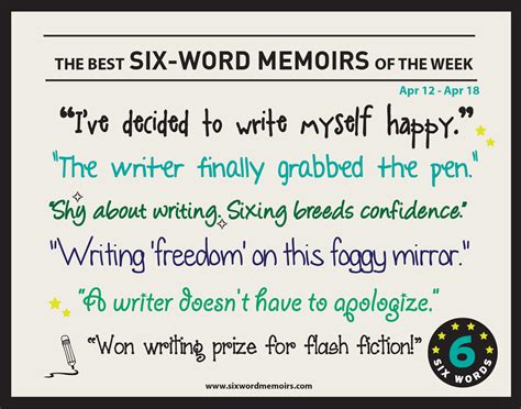 “Shy about writing. Sixing breeds confidence.” Best Six-Word Memoirs Of ...