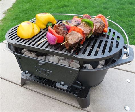 Lodge Cast Iron Sportsman’s Charcoal Hibachi Grill | Cool American Gifts