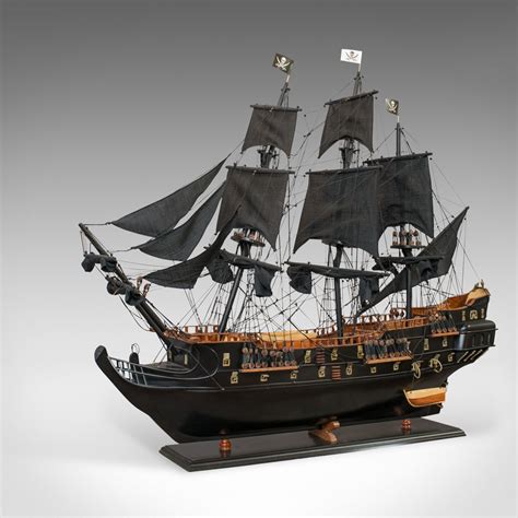 Large Model, Black Pearl, Pirate Ship, Mahogany, Collectible, Hollywood, Display | Pirate ship ...