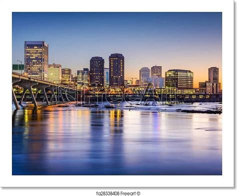 Free art print of Richmond Virginia Skyline | Skyline, Richmond ...