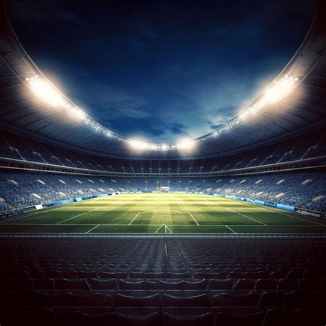 Realistic Football stadium background | Premium AI-generated image