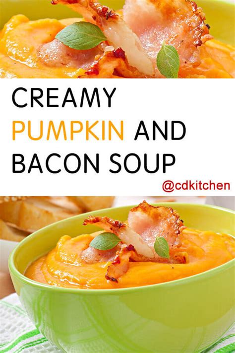 Creamy Pumpkin and Bacon Soup Recipe | CDKitchen.com