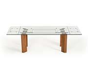 Extendable Large Glass Top Dining table VG 048 | Modern Dining