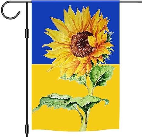 Amazon.com : Ukraine Flag Garden Flags Sunflower Patriot Patriotic Ukrainian National Flags for ...