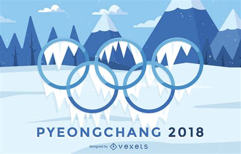 2018 Winter Olympics Poster Vector Download