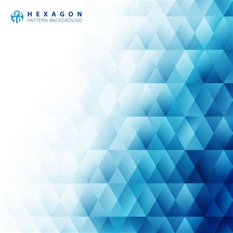 Abstract blue geometric hexagon pattern white background and texture with copy space. Creative ...