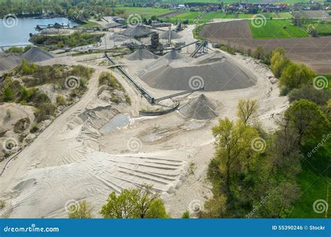 Sand mine stock photo. Image of land, machine, machinery - 55390246