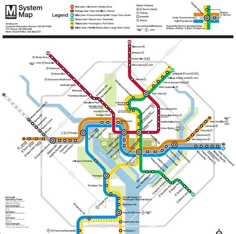 Washington DC Metro Map