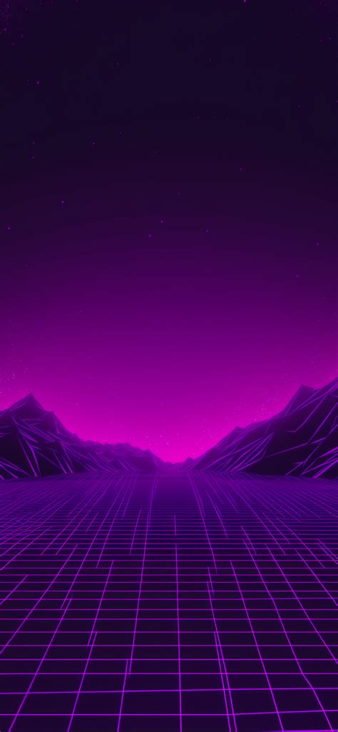 Purple Retrowave Neon Grid Wallpapers - Purple Grid Wallpapers