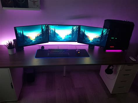 One more Ikea-desk-gaming-setup 2019 | Gaming setup, Ikea desk, Gaming desk