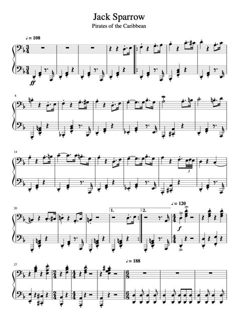 Hans Zimmer Jack Sparrow Sheet Music Downloads