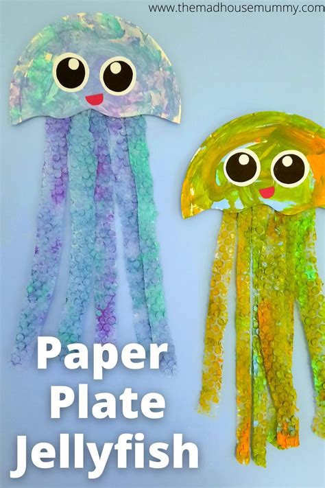Paper plate jellyfish craft for kids | Jellyfish craft, Under the sea crafts, Ocean crafts preschool